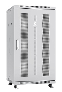 Cabeus ND-05C-22U60/100 Шкаф монтажный телекоммуникационный 19" напольный для распределительного и серверного оборудования 22U 600x1000x1166mm (ШхГхВ) передняя и задняя перфорированные двери, ручка с замком, цвет серый (RAL 7035)