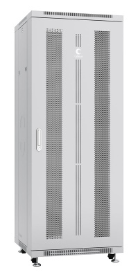 Cabeus ND-05C-27U60/100 Шкаф монтажный телекоммуникационный 19" напольный для распределительного и серверного оборудования 27U 600x1000x1388mm (ШхГхВ) передняя и задняя перфорированные двери, ручка с замком, цвет серый (RAL 7035)