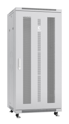 Cabeus ND-05C-27U60/80 Шкаф монтажный телекоммуникационный 19" напольный для распределительного и серверного оборудования 27U 600x800x1388mm (ШхГхВ) передняя и задняя перфорированные двери, ручка с замком, цвет серый (RAL 7035)