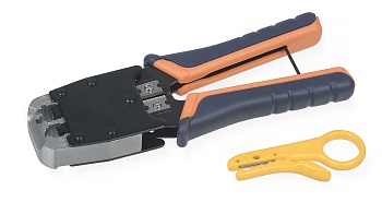Cabeus HT-500 Инструмент обжимной для RJ-45 (8р8с), RJ-11/12 (6р6с, 6р4с, 6р2с), профессиональный
