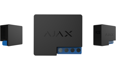 Ajax WallSwitch Силовое реле дистанционного управления питанием со счетчиком энергопотребления (Черный)