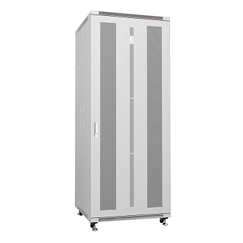 Cabeus ND-05C-42U80/80 Шкаф монтажный телекоммуникационный 19" напольный для распределительного и серверного оборудования 42U 800x800x2055mm (ШхГхВ) передняя и задняя перфорированные двери, ручка с замком, цвет серый (RAL 7035)