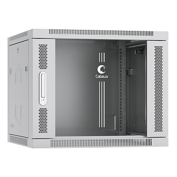 Cabeus SH-05F-9U60/45 Шкаф телекоммуникационный настенный 19" 9U 600x450x501mm (ШхГхВ) дверь стекло