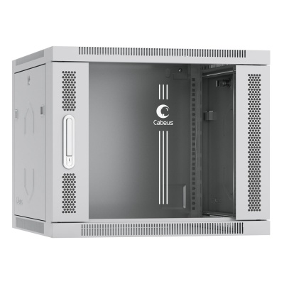Cabeus SH-05F-9U60/45 Шкаф телекоммуникационный настенный 19" 9U 600x450x501mm (ШхГхВ) дверь стекло