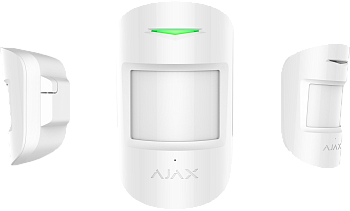 Ajax CombiProtect Беспроводной датчик движения и разбития стекла с иммунитетом к животным (Белый)