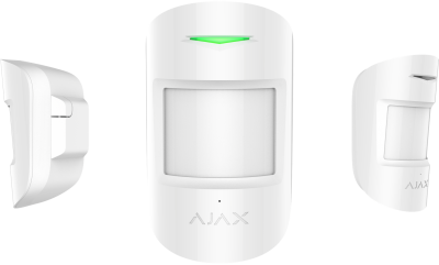 Ajax CombiProtect Беспроводной датчик движения и разбития стекла с иммунитетом к животным (Белый)