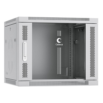 Cabeus SH-05F-9U60/60 Шкаф телекоммуникационный настенный 19" 9U 600x600x501mm (ШхГхВ) дверь стекло