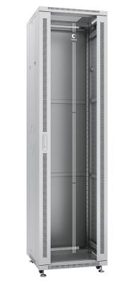 Cabeus SH-05C-47U60/100 Шкаф монтажный телекоммуникационный 19" напольный для распределительного и серверного оборудования 47U 600x1000x2277mm (ШхГхВ) передняя стеклянная и задняя сплошная металлическая двери, ручка с замком, цвет серый (RAL 7035)