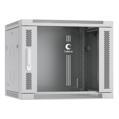Cabeus SH-05F-9U60/35 Шкаф телекоммуникационный настенный 19" 9U 600x350x501mm (ШхГхВ) дверь стекло