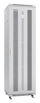 Cabeus ND-05C-42U60/60 Шкаф монтажный телекоммуникационный 19" напольный для распределительного и серверного оборудования 42U 600x600x2055mm (ШхГхВ) передняя и задняя перфорированные двери, ручка с замком, цвет серый (RAL 7035)