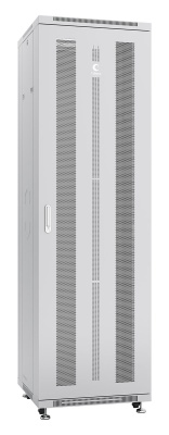 Cabeus ND-05C-42U60/60 Шкаф монтажный телекоммуникационный 19" напольный для распределительного и серверного оборудования 42U 600x600x2055mm (ШхГхВ) передняя и задняя перфорированные двери, ручка с замком, цвет серый (RAL 7035)