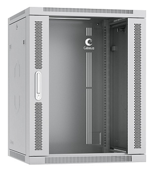 Cabeus SH-05F-15U60/60 Шкаф телекоммуникационный настенный 19" 15U 600x600x769mm (ШхГхВ) дверь стекло